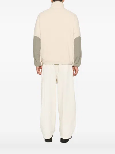 Maison Kitsuné Casual Fleece Zipped Jacket Clothing In Neutral