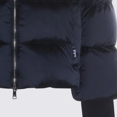 Add Short Down Cape In Blue