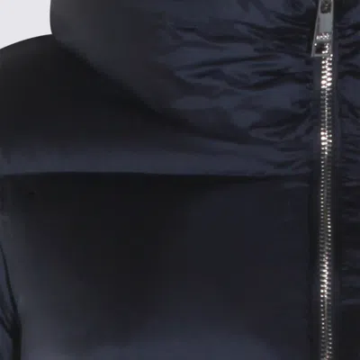 Add Short Down Cape In Blue