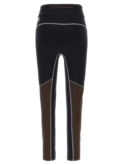 Fendi Color Block Leggings Multicolor In Black