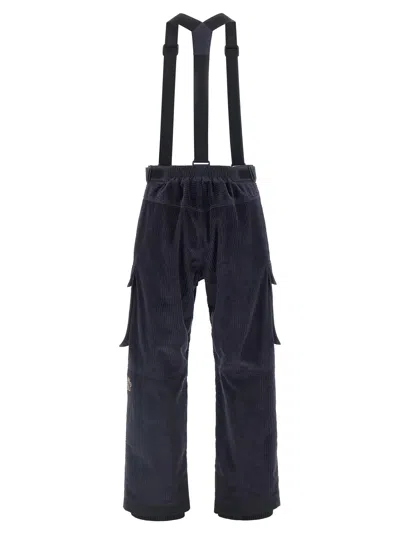 Moncler Grenoble Corduroy Dungarees In Blue