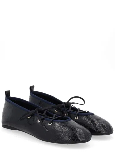 Paloma Wool Navy Pina Ballerina Flats In Black