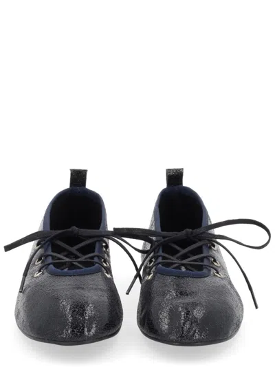 Paloma Wool Navy Pina Ballerina Flats In Black