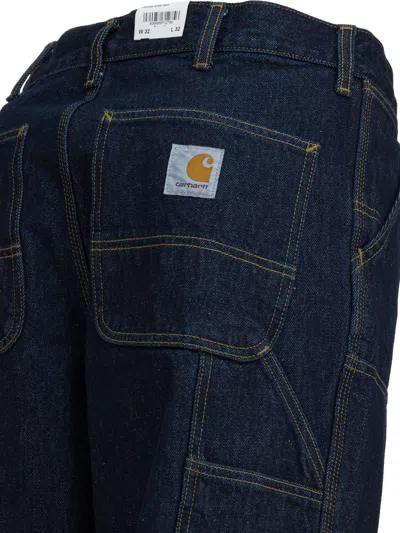 Carhartt Double Knee Trousers Blue In Blue