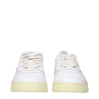 Autry Sneakers Donna Pelle Bianco/argento In White