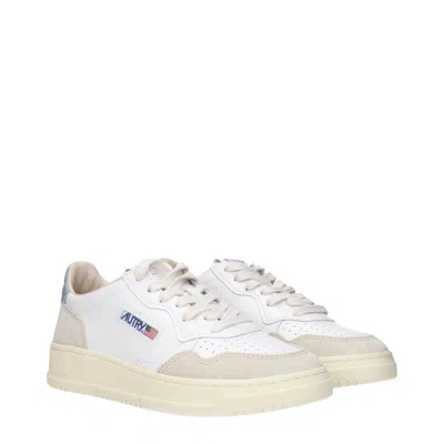 Autry Sneakers Medalist Donna Pelle Bianco/carta Da Zucchero In Multi