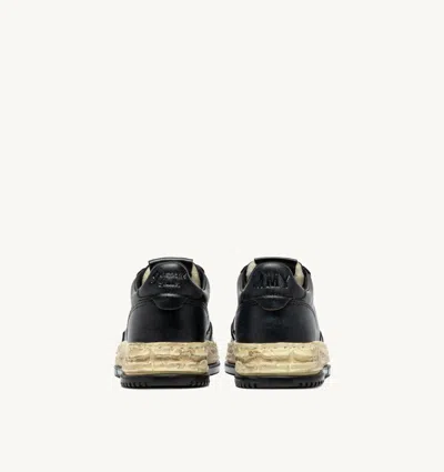 Autry Medalist Low Vintage X Mihara Yasuhiro Black Sneakers With Handcrafted Sole In Leather Man In Black