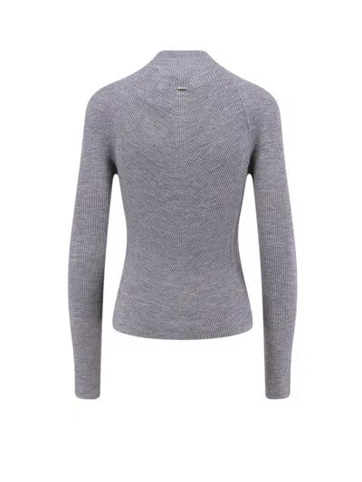 Hugo Boss Foliora Virgin Wool Turtleneck In Gray