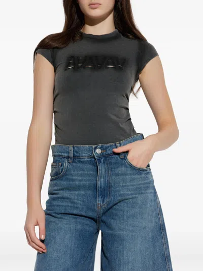 Avavav Baby T Shirt Cut Av Logo In Black