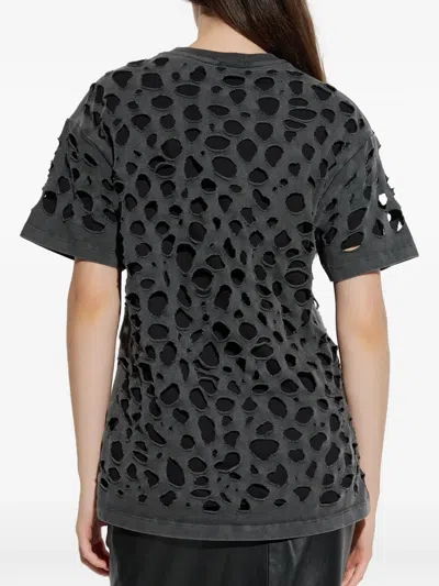 Avavav T-shirt Distressed Black Clothing In Black