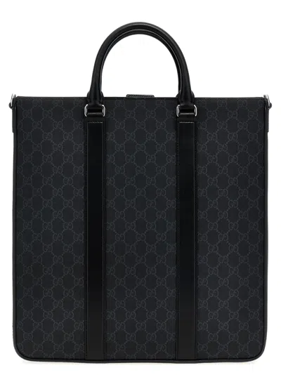 Gucci Man Gg Suprime Fabric Gg Shopping Bag In Black