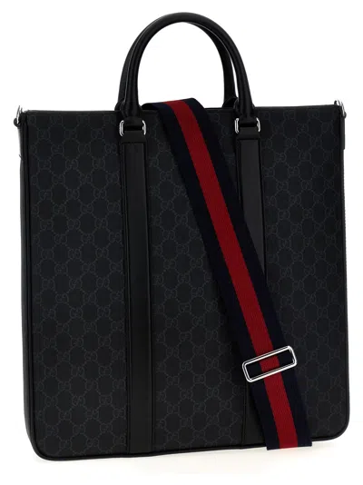 Gucci Man Gg Suprime Fabric Gg Shopping Bag In Black