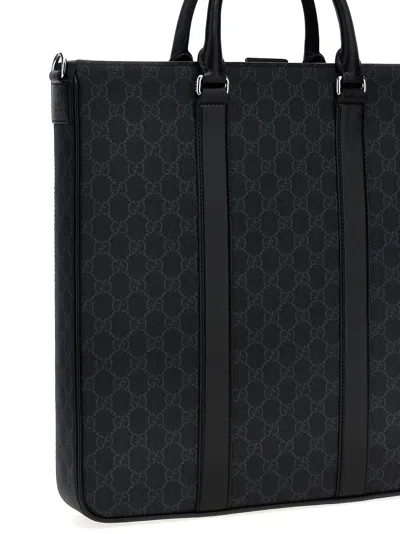 Gucci Man Gg Suprime Fabric Gg Shopping Bag In Black