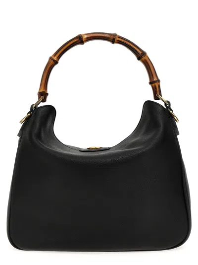 Gucci Diana` Large Shoulder Bag In Black