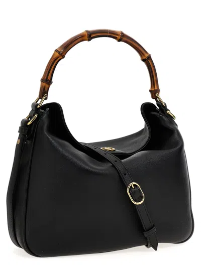 Gucci Diana` Large Shoulder Bag In Black