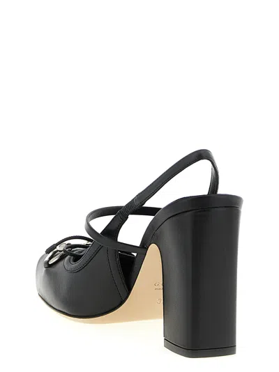 Gucci Leather Pumps With Metal Horsebit Detail In Black