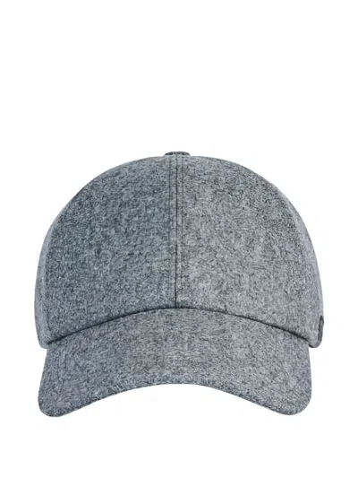Fay Wool Curved-peak Hat In Gray
