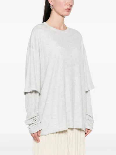 Aya Muse Ribbed Double Layer T-shirt Clothing