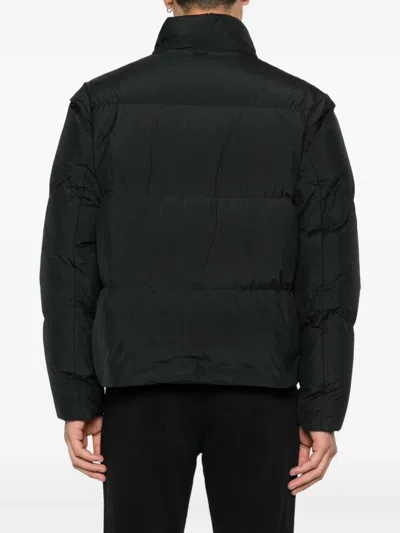 Laminar High-neck Quilted Jacket Clothing In Black