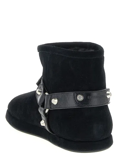 Balenciaga Women Leather And Wool Alaska Soft Bootie Boots In Black