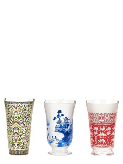 Seletti Hybrid Clarice Glasses And Bottles Multicolor In Multi