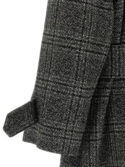 Balenciaga One Layer Raglan Coat In Gray