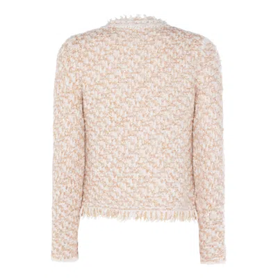 Fabiana Filippi Bicolor Tweed Boucle Jacket In Neutral