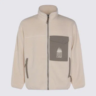 Maison Kitsuné Casual Fleece Zipped Jacket Clothing In Neutral