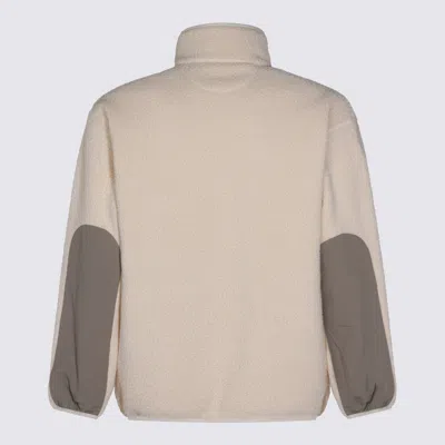 Maison Kitsuné Casual Fleece Zipped Jacket Clothing In Neutral