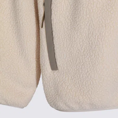 Maison Kitsuné Casual Fleece Zipped Jacket Clothing In Neutral