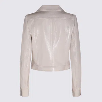 Courrèges Mastic Grey Cotton Casual Jacket In Gold