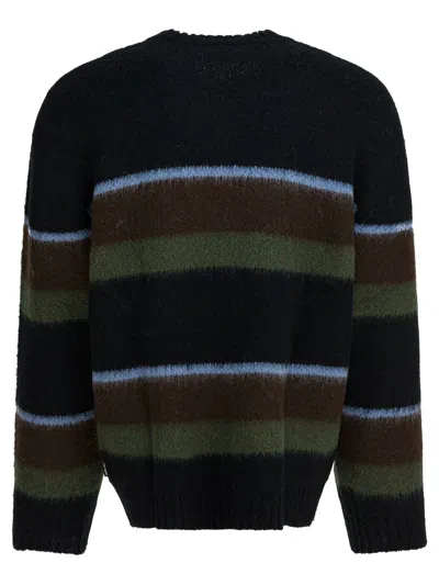 Carhartt Mens Sundling Palisander Merton Striped Knitted Jumper In Green