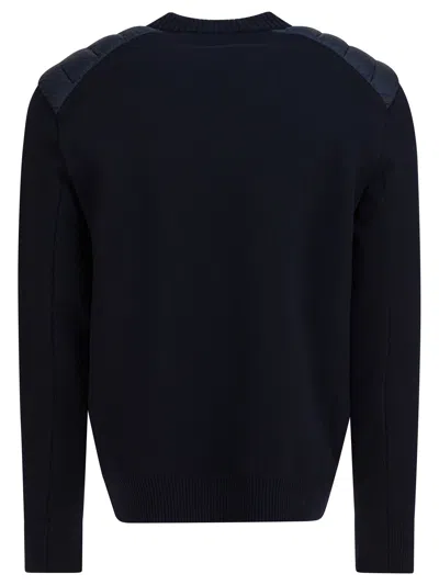 Moncler Grenoble Blue Wool Blend Knitwear In Blue