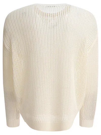 Nonnative Loose Open-knit Sweater With Ribbed Detailing In Neutral