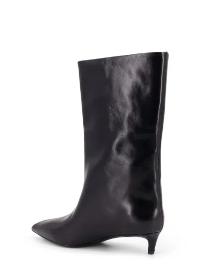 Hugo Boss 35mm Pointed-toe Leather Boots In Black