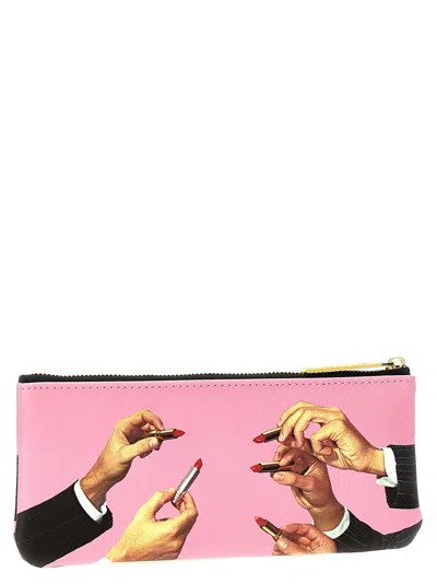 Seletti Lipstick Clutch Pink In Pink