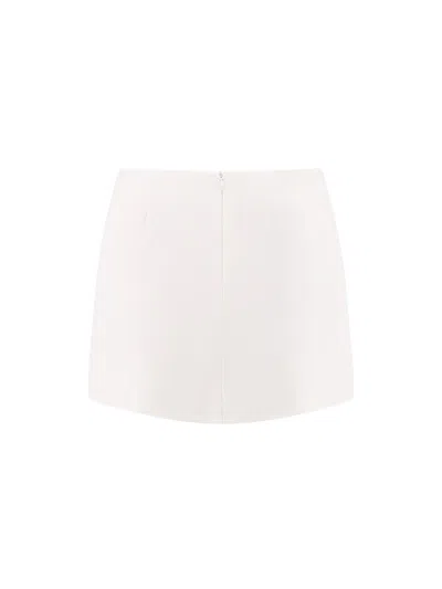 Pinko Sequin Embellished Mini Skirt In White