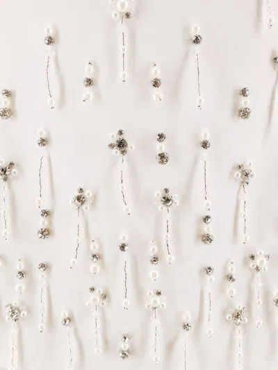 Pinko Sequin Embellished Mini Skirt In White