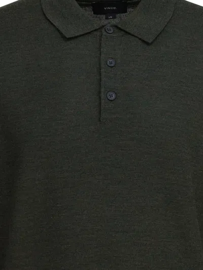 Vince Merino Wool Polo Shirt Polo Shirts Grey In Gray