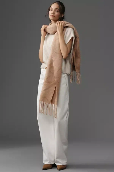 Maeve Brushed Fringe Scarf In Brown