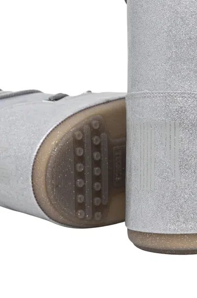 Moon Boot Icon Glitter Snow Boots In Gray