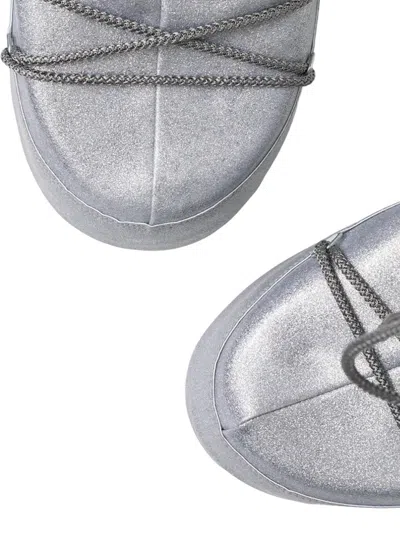 Moon Boot Icon Glitter Snow Boots In Gray