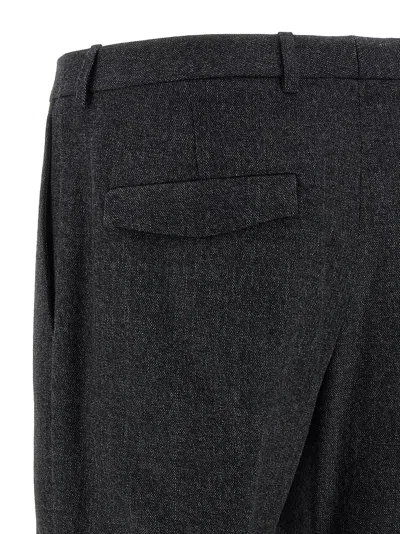 Gucci Grey Wool Pants In Black