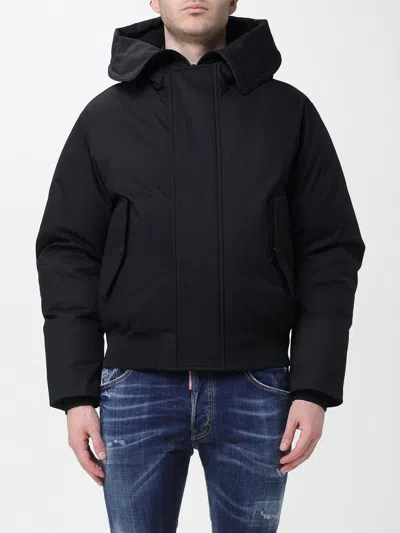 Dsquared2 Men Black Techno Down Bomber, Xl Luxury Trench Coats For Men Darveys In Black