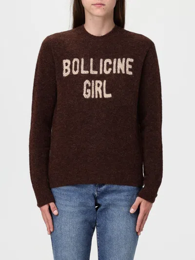 Mc2 Saint Barth Strass-embellishment Sweater In Brown