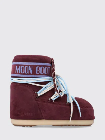 Moon Boot Icon Low Suede Laces Ankle Boots In Multi