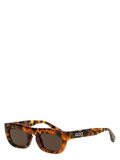 Gucci Brown Rectangular Sunglasses In Brown
