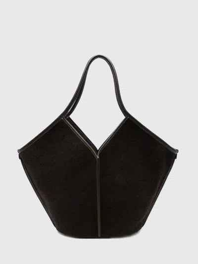 Hereu Black Calella Distressed Tote In Purple