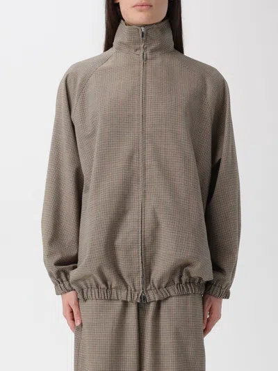 The Frankie Shop Houndstooth Bomber Jacket In Brown