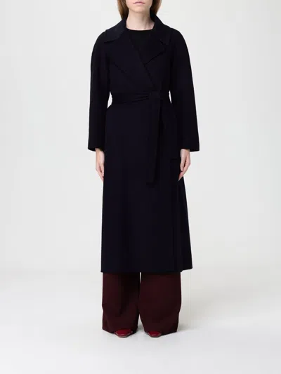 Paltò Coat  Woman Color Blue In Animal Print